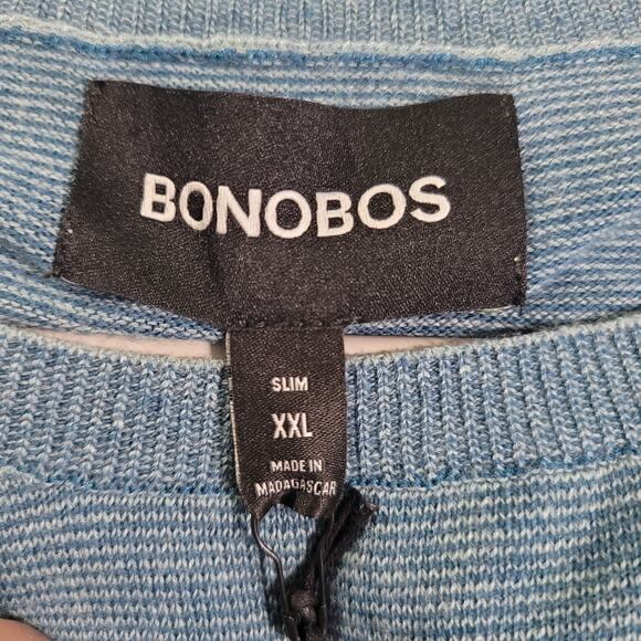 NWT BONOBOS Men's Slim Topaz Feeder Stripe Long Sleeve Shirt Size XXL - Picture 4 of 5